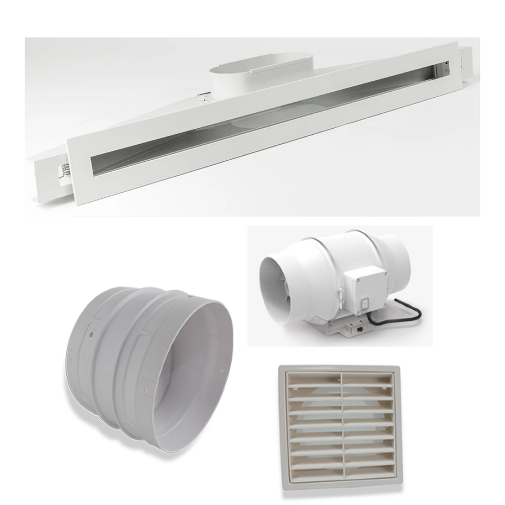 Expella 600mm Linear Slot Diffuser Standard Exhaust Kit - 1LSG600B + 1406530
