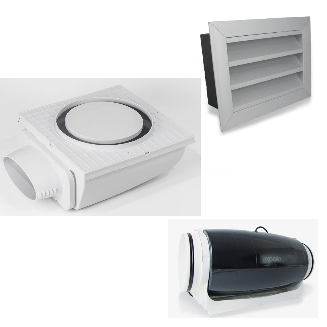 Expella Shadowline Round Quiet Flow Inline Exhaust Kit - 1SLD260R + 1406220