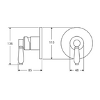 Fienza Eleanor Wall Mixer - Matte Black - 202101BL