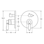 Fienza Eleanor Wall Mixer Diverter - Brushed Nickel - 202102NN