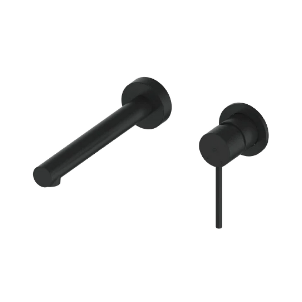 Greens Mika Wall Basin Mixer Set - Matte Black - 212125207