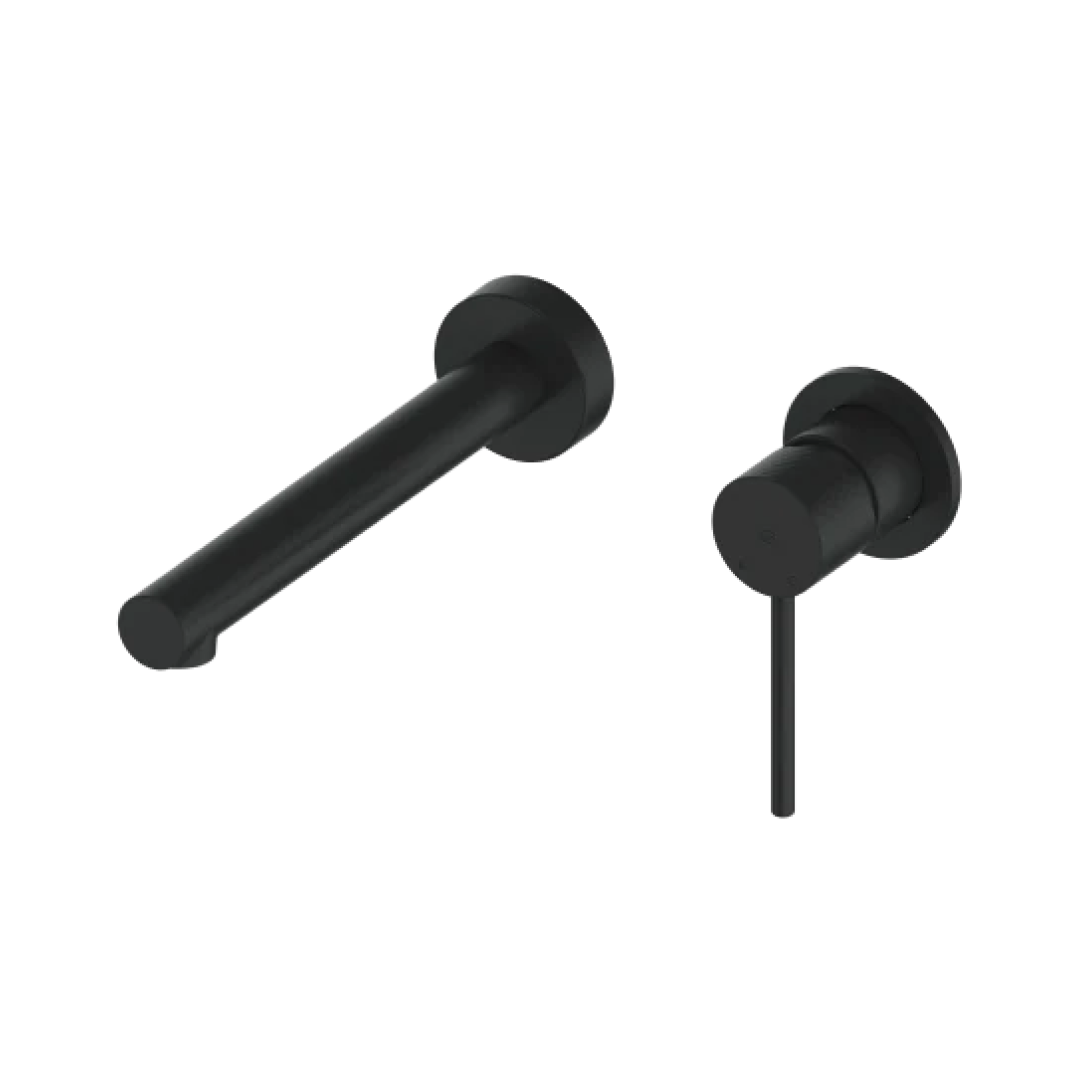 Greens Mika Wall Basin Mixer Set - Matte Black - 212125207