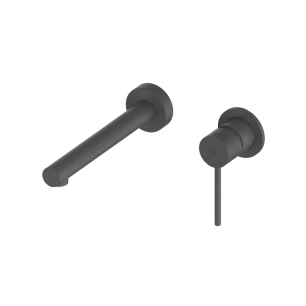 Greens Mika Wall Basin Mixer Set - Gun Metal