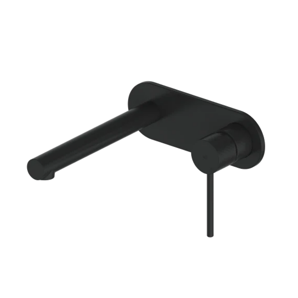 Greens Mika Wall Basin Mixer Set w/Plate - Matte Black - 212125217