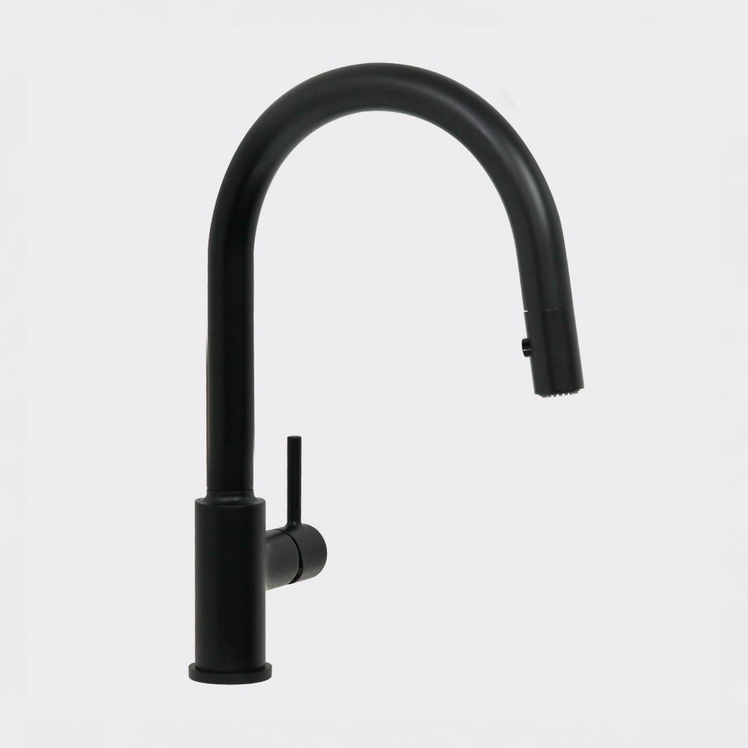 Villeroy & Boch Vita Pull Out Sink Mixer - LF Matte Black - 2138895