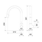Villeroy & Boch Vita Pull Out Sink Mixer - LF Matte Black - 2138895