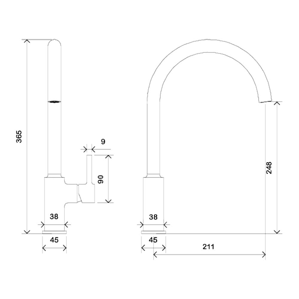 Villeroy & Boch Vita Kitchen Mixer - LF Brushed Nickel - 2139080