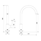 Villeroy & Boch Vita Kitchen Mixer - LF Gun Metal 2139090