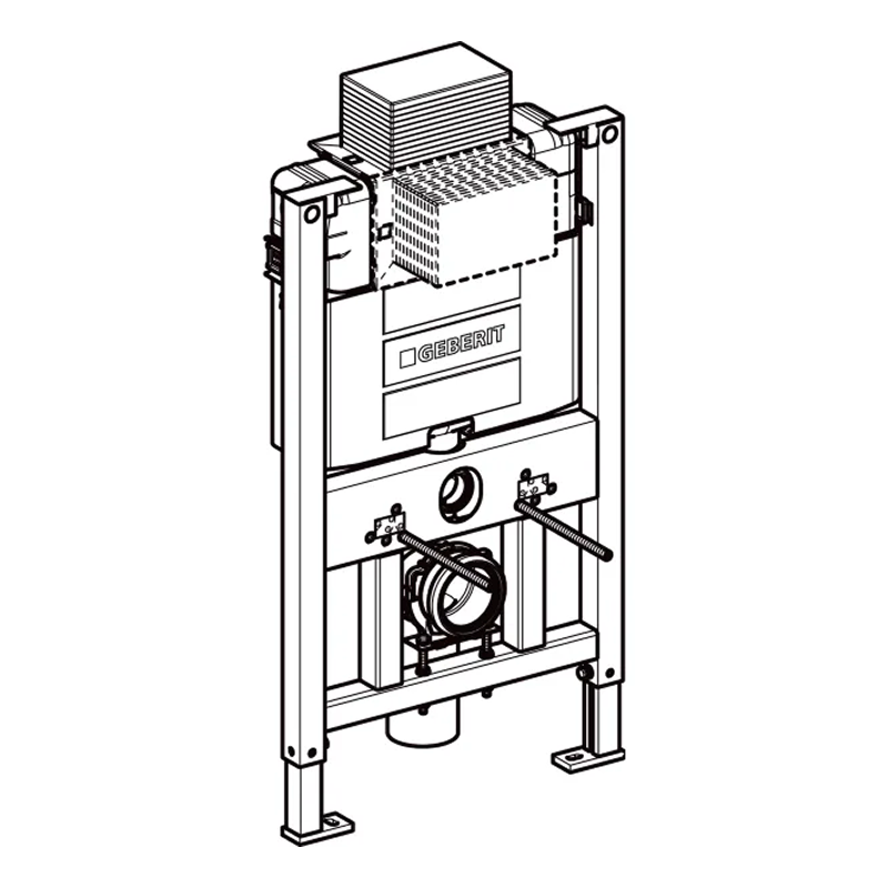 Geberit Duofix Frame with Alpha Concealed Cistern - 224.049.00.1