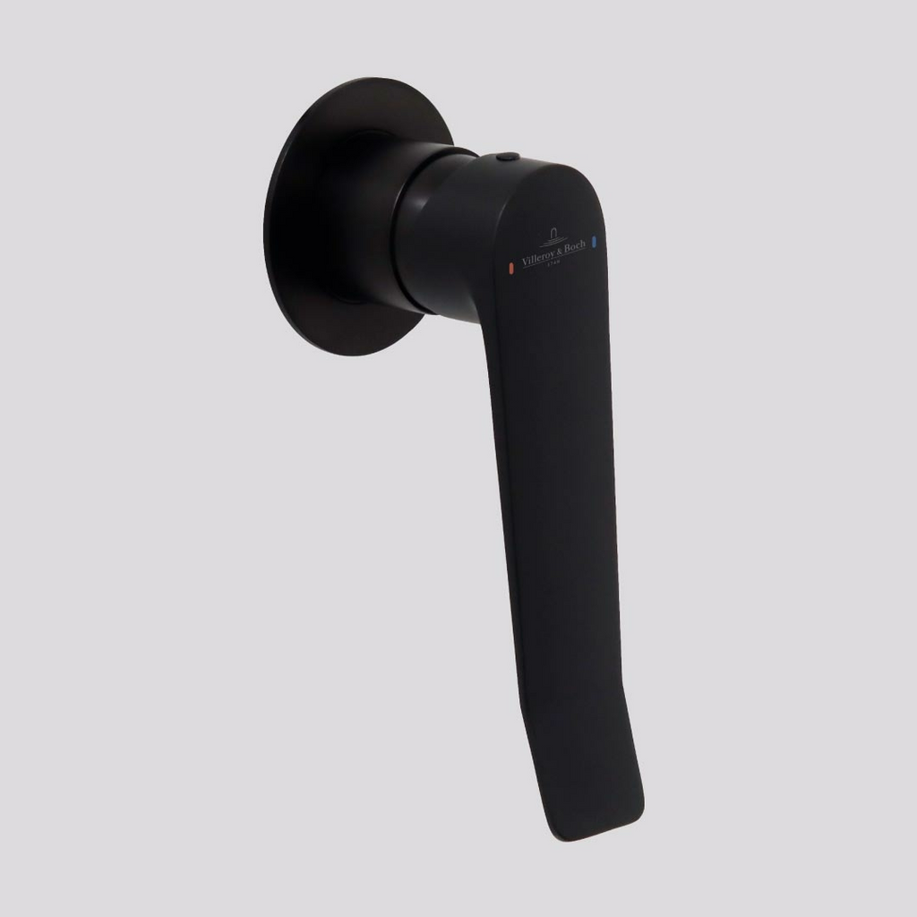 Villeroy & Boch O.Novo Style ViCare Wall Mixer (Trim Kit Only) - Matte Black 2267595B