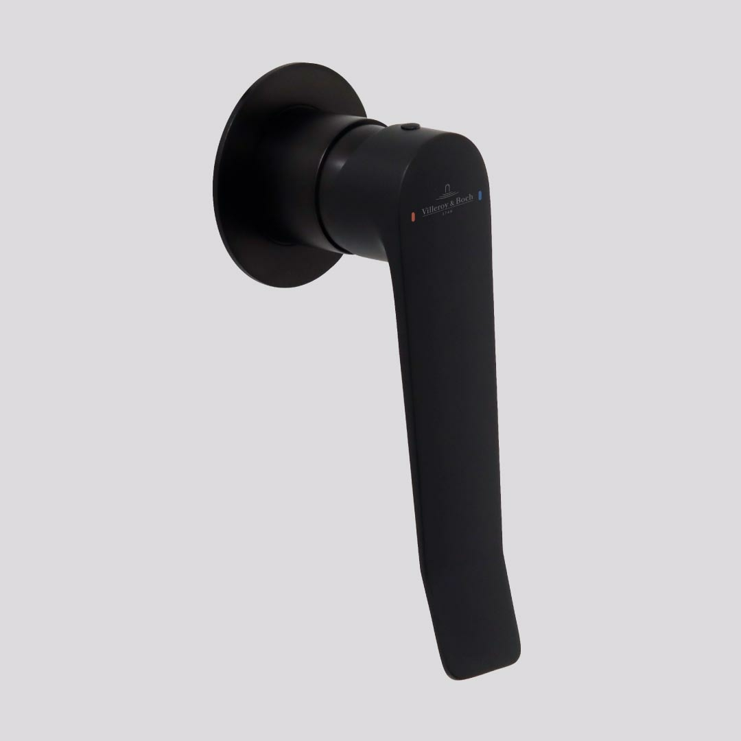 Villeroy & Boch O.Novo Style ViCare Wall Mixer (Trim Kit Only) - Matte Black 2267595B