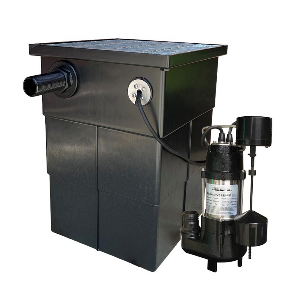 Reefe Qube X Mini 3 Stormwater Pump & Pit System - QSWP160-300 + RVS155VF