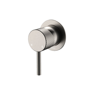 Fienza Axle Small Round Wall Mixer Includes Body - Brushed Nickel - 231101BN