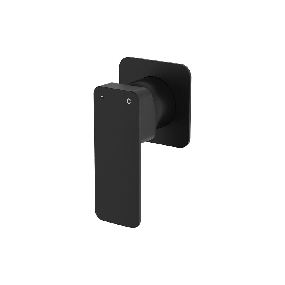 Fienza Tono Square Wall Mixer Includes Body - Matte Black - 233101B-4
