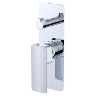 Fienza Tono Rectangular Wall Diverter Mixer Includes Body - Chrome - 233102