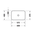 Duravit Happy D.2 Plus Above Counter Washbowl - Gloss White