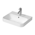 Duravit Happy D.2 Plus 500 Vanity Basin with Overflow - No Tap Hole Gloss Alpine White 2360500060-P