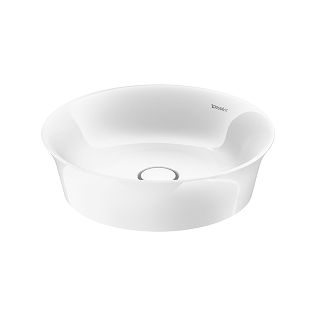 Duravit White Tulip 430 Above Counter Basin - Gloss Alpine White 2362430079-P