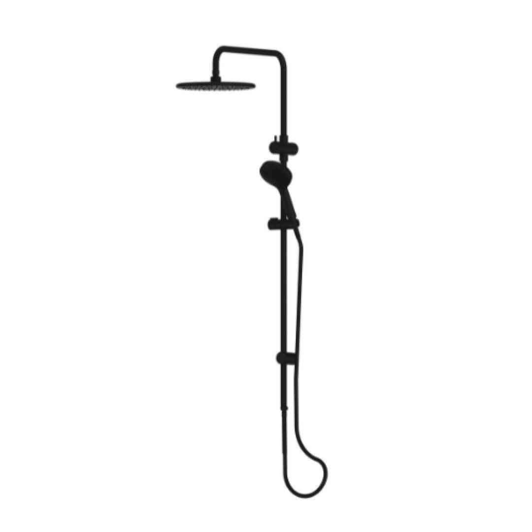 Greens Optima Plus AirFlo Twin Rail Shower - Matte Black - 237003MB