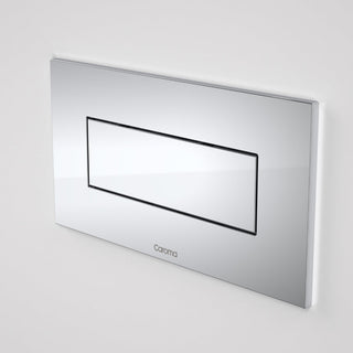 Caroma Invisi Series II® Rectangle Metal Single Flush Plate & Buttons - Satin - 237021S