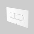 Caroma Invisi Series II Oval Dual Flush Plate & Buttons (Metal) - Matte White
