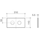 Caroma Invisi Series II® Round Dual Flush Plate & Buttons - Brushed Brass - 237088BB
