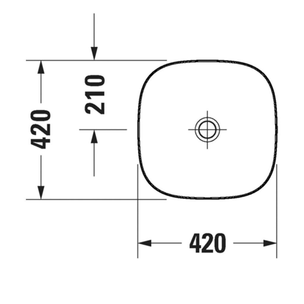Duravit Zencha 420mm Above Counter Basin - Grey Satin Matte