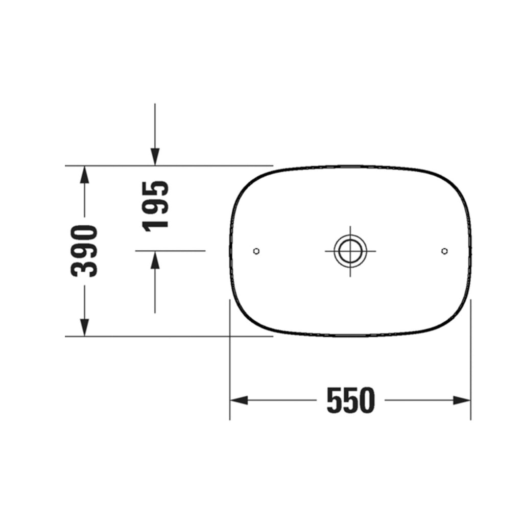 Duravit Zencha 550mm Above Counter Basin - Gloss Alpine White