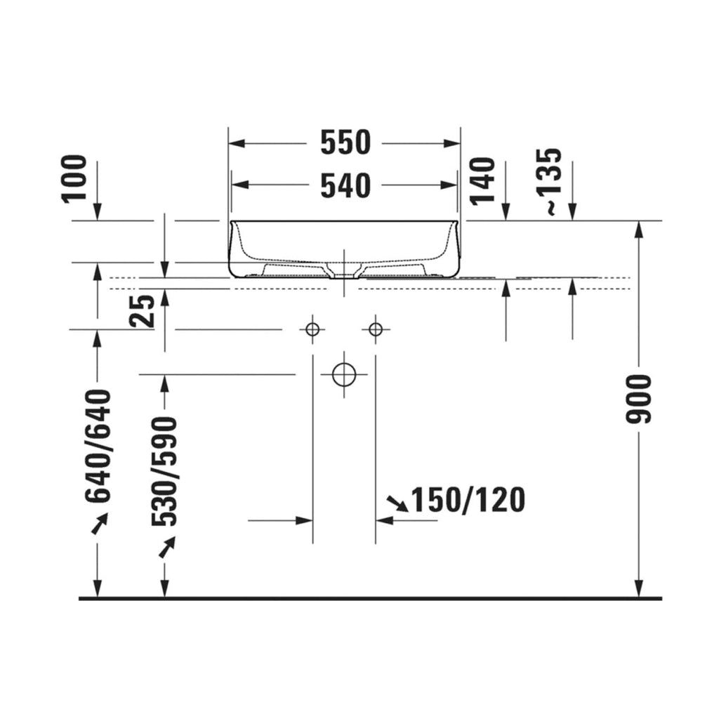 Duravit Zencha 550mm Above Counter Basin - Anthracite Matte