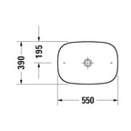 Duravit Zencha 550mm Above Counter Basin - Grey Satin Matte