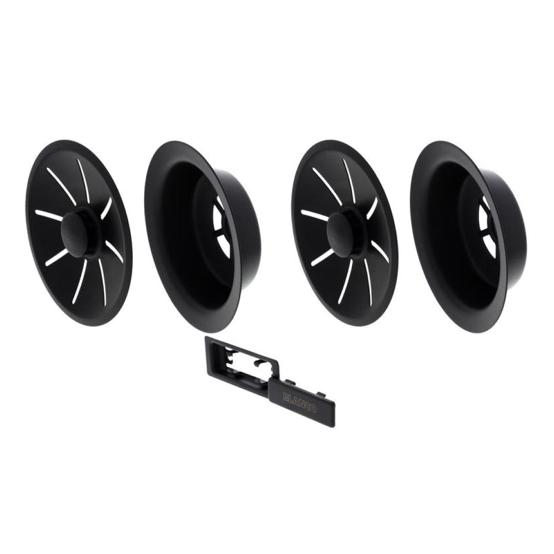 Blanco InFino Waste and Overflow Double Drain Set - Black - 239979