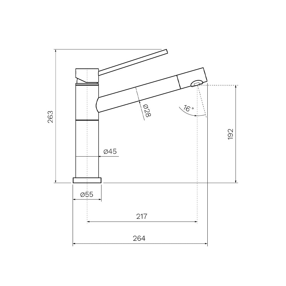 Parisi X-Trend Kitchen Mixer - Chrome