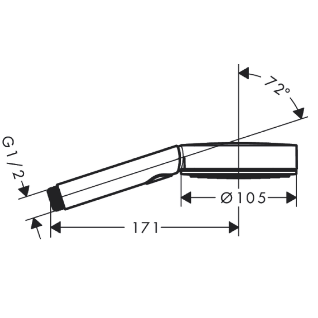 Hansgrohe Pulsify Select S 105 3Jet Activation EcoSmart Hand Shower - Chrome - 24101000
