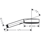 Hansgrohe Pulsify Select S 105 3Jet Activation EcoSmart Hand Shower - Chrome - 24101000