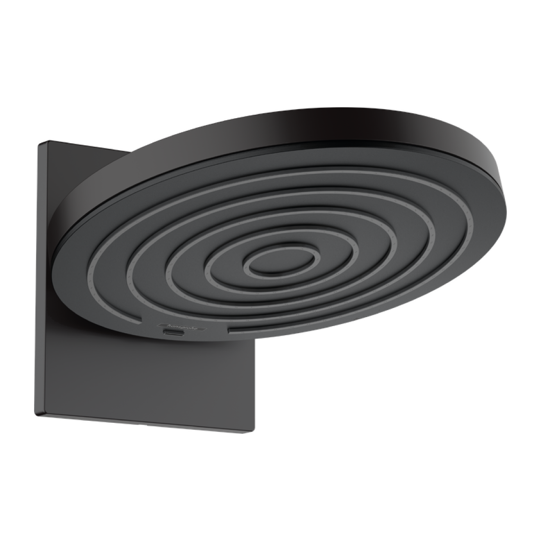 Hansgrohe Pulsify S Overhead shower 260 2jet EcoSmart Includes In-Wall IBox Body - Matte Black - 24151670 + 01800180