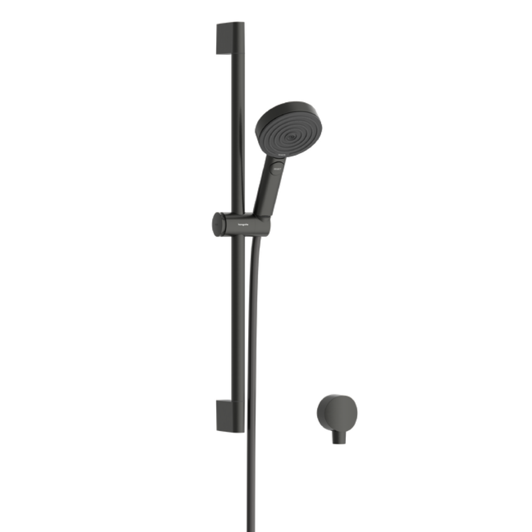 Hansgrohe Pulsify Select S Rail Shower 105 3Jet with 65cm Bar & Outlet - Brushed Black Chrome 24161343
