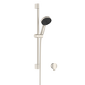 Hansgrohe Pulsify Select S Rail Shower 105 3Jet with 65cm Bar & Outlet - Brushed Nickel 24161823