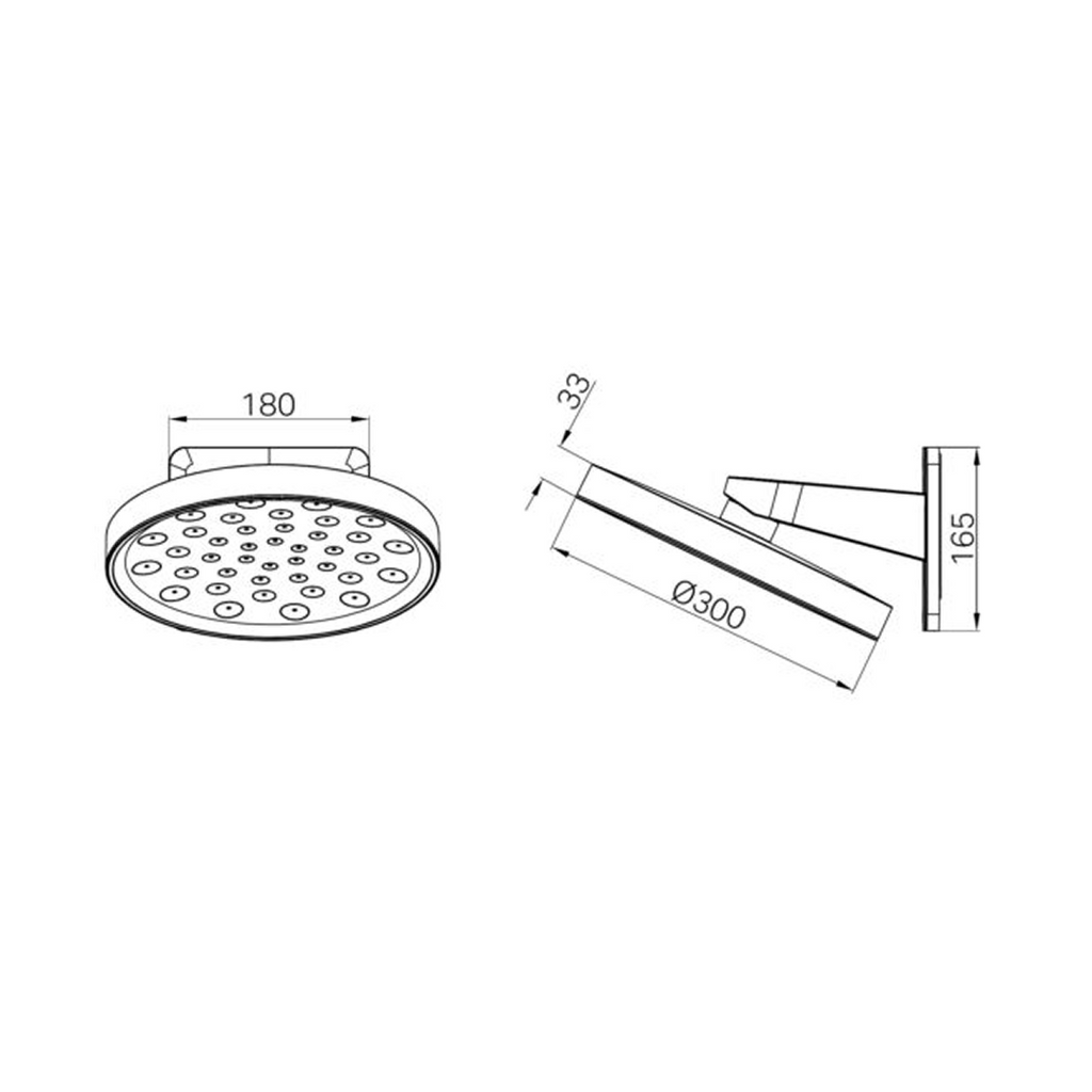 Nero Serenity Wall Shower Head - Brushed Bronze - 24D002BZ