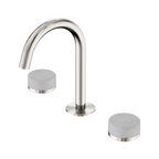 Nero Serenity Basin Tap Set Arc Spout with Carrara Handle - Brushed Nickel - 24D011BN