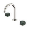 Nero Serenity Basin Tap Set Arc Spout with Verde Alpi Handle - Brushed Nickel - 24D012BN