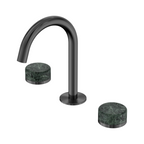 Nero Serenity Basin Tap Set Arc Spout with Verde Alpi Handle - Gun Metal - 24D012GM