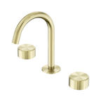 Nero Serenity Basin Tap Set Arc Spout with Metal Handle - Brushed Gold - 24D016BG