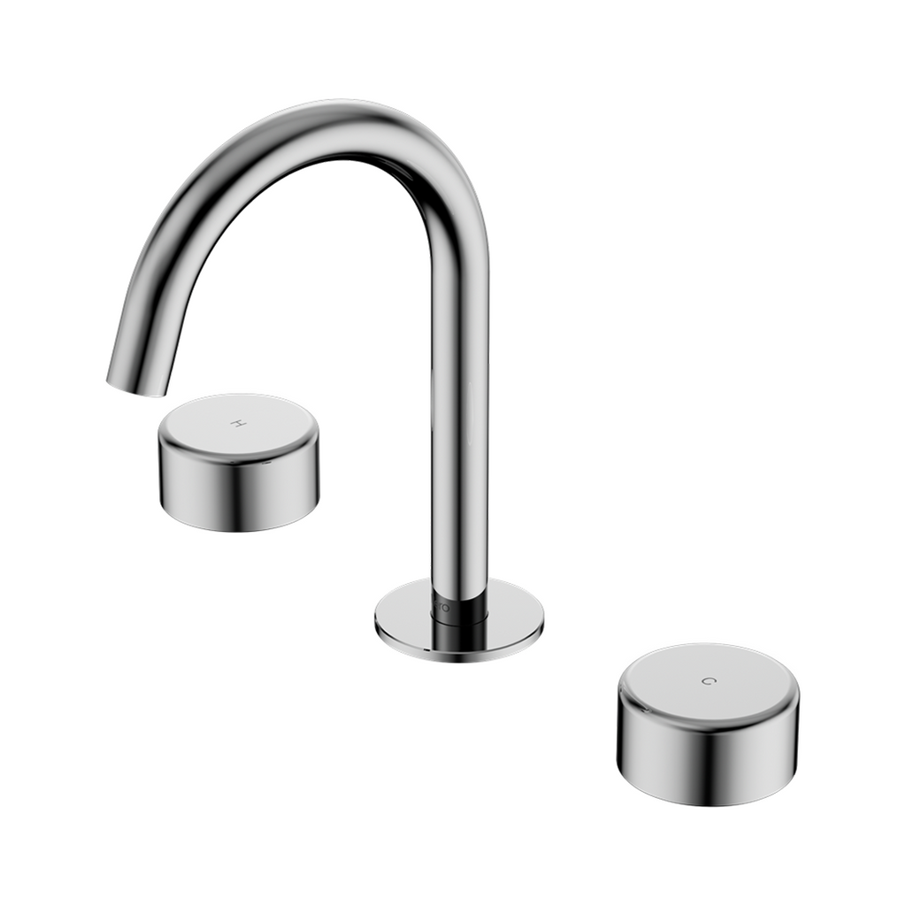 Nero Serenity Basin Tap Set Arc Spout with Metal Handle - Chrome - 24D016CH