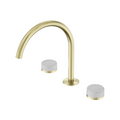 Nero Serenity Bath/Kitchen Tap Set Arc Spout with Carrara Handle - Brushed Gold - 24D017BG