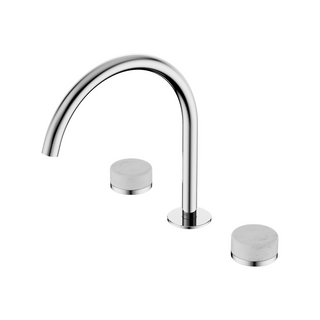 Nero Serenity Bath/Kitchen Tap Set Arc Spout with Carrara Handle - Chrome - 24D017CH