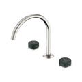 Nero Serenity Bath/Kitchen Tap Set Arc Spout with Verde Alpi Handle - Brushed Nickel - 24D018BN