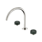 Nero Serenity Bath/Kitchen Tap Set Arc Spout with Verde Alpi Handle - Brushed Nickel - 24D018BN