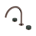 Nero Serenity Bath/Kitchen Tap Set Arc Spout with Verde Alpi Handle - Brushed Bronze - 24D018BZ