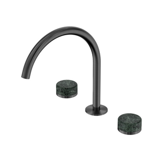 Nero Serenity Bath/Kitchen Tap Set Arc Spout with Verde Alpi Handle - Gun Metal - 24D018GM