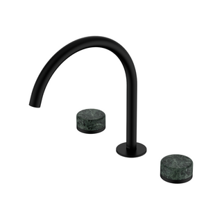 Nero Serenity Bath/Kitchen Tap Set Arc Spout with Verde Alpi Handle - Matte Black - 24D018MB